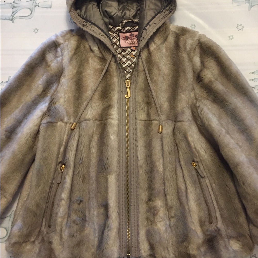 Juicy couture faux fur coat